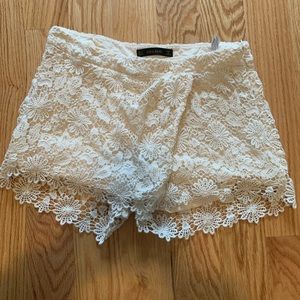 Zara lace shorts